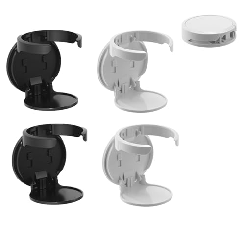4 soportes plegables para bebidas, soporte de pared sin taladrar, soporte para botellas de agua, montaje en pared para almacenar bebidas y café con un diámetro máximo de 8,3 cm