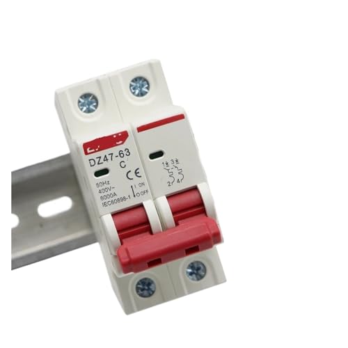 Disjoncteur miniature 40A 2P type C 400V 6KA DZ47 pour montage sur rail DIN 35mm