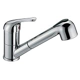 1 PZ MISCELATORE LAVELLO DOCCIA ESTRAIBILE CROLLA OTTONE CROMATO