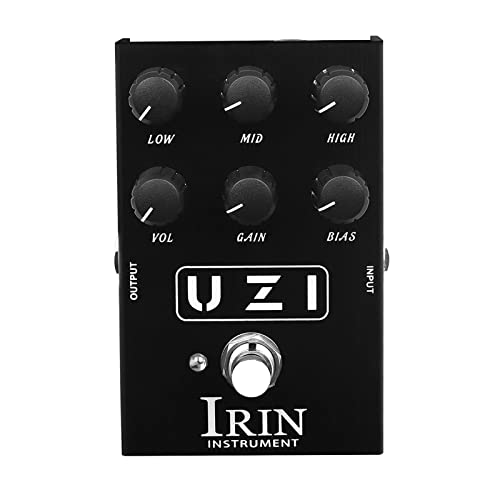 Pédale d'effet de guitare saturée avec simulateur rock sound et overdrives