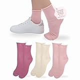 LEON D'ORO Calzini SENZA ELASTICO Donna COTONE LEGGERO Calze Donna FILO DI SCOZIA Made in Italy (IT, Numero, 35, 41, Regular, Regular, 520-3 Paia ASS Blush)