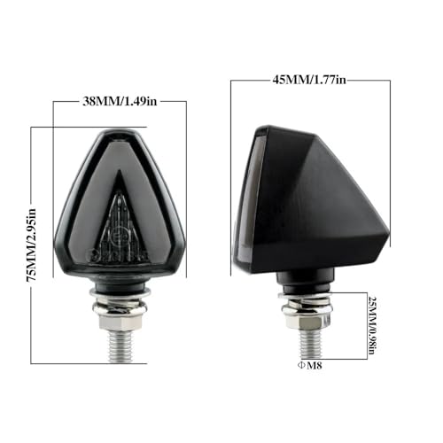 Clignotants pour moto avec relais intégré type flèche compatible YA&MAHA - 3