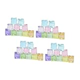 Garneck 50 Piezas Cubitos de Hielo Falsos Luminosos Cubos Decorativos de Resina Translúcida Reutilizables para Fotografía y Manualidades Efecto para Bebidas y Decoración