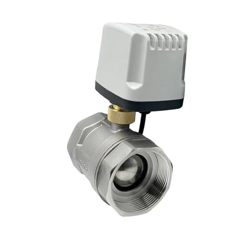 Válvula de bola motorizada de acero inoxidable DN32 con actuador eléctrico de 3 cables 2