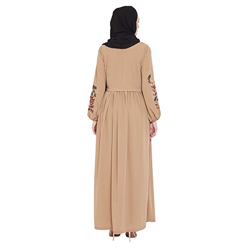Image of Nabia Chikan Hand Embroidery Design Abaya For Women