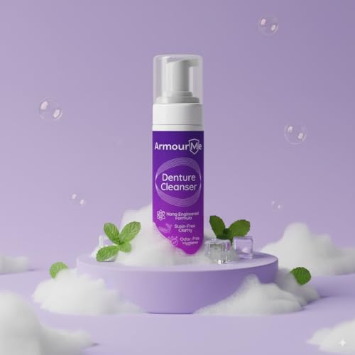Image of Denture Cleanser Foam | Nano Engineered for Stain-Free Clarity & Deep Clean | Antibacterial Formula for Dentures cleaning | Oral Foam for denture Cleaner. (50 ML)