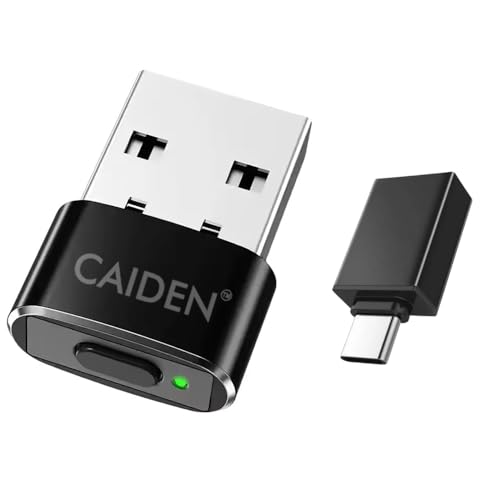 Image of CAIDEN USB Mouse Jiggler Undetectable with 3 Modes (Jiggle /Slide /Random) | WFH Automatic Pointer Mover, Silent Wiggler & Shaker Device | Work from Home Accessory for Laptop /Computer