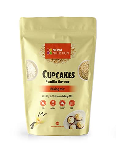 Low Carb Vanilla Cupcake & Muffin Mix, Diabetic Friendly , No artificial Flavor, No Sugar added, Gluten Free, Fiber rich by Newa Nutrition