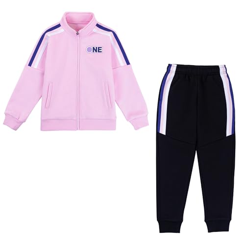 Danceair Girls Tracksuit 2 Piece Outfits Girls Sweatsuit Set Full Zip Jacket and Jogger Set Sweatpants Activewear Set