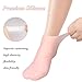 Dexspoeny 2 Pairs Silicone Socks,Latex Gel Socks,Women Foot Spa Pedicure Silicone Socks,Silicones Moisturizing Sock for Dry Cracked Feet Women-Pink & White (Small)