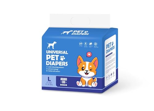 Yucahype 犬 おむつ 女の子 男の子用マナーベルト XXS-XL 超小-大型犬用 20/24枚入り 高吸収性 ズレない 漏れにくい ペット用 男の子のマナーベルト 女の子の生理用ナプキン(L ブルー)