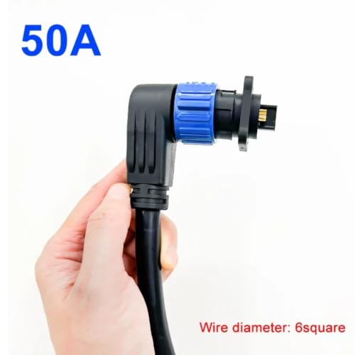 Conector M25 industrial de 2 pines con enchufe de alta corriente 50A 4