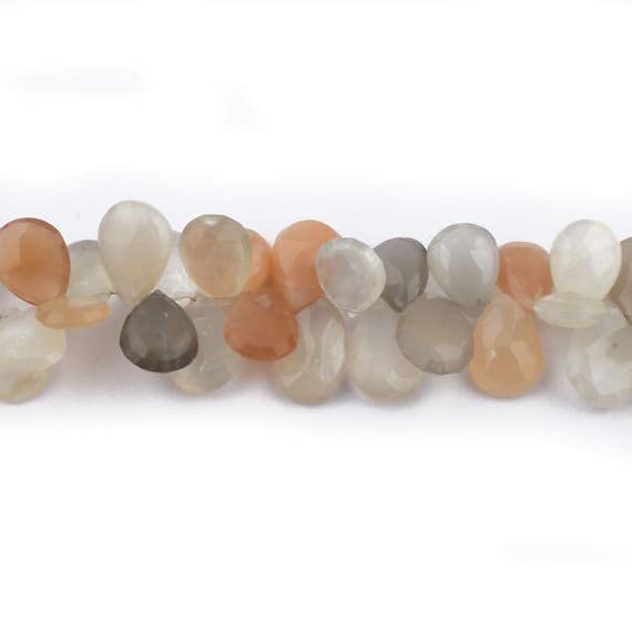Multi Moonstone Beads perles de lune briolettes facettées 17mm-23mm pour création bijoux SB1578