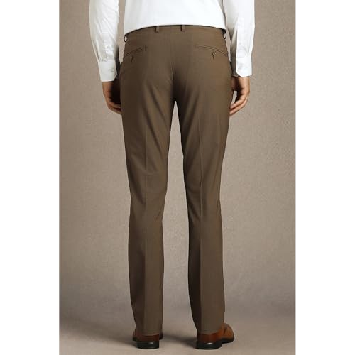 Image of Louis Philippe Men's Slim Fit Mid Rise Premium Fabric Checks Formal Trouser