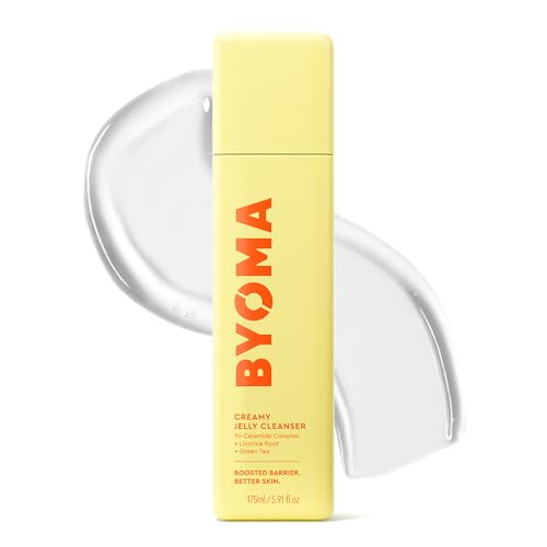 BYOMA Creamy Jelly Cleanser - Hydrating Facial Cleanser for Skin Barrier Repair -Tri-Ceramide Face Wash for Sensitive Skin & All Skin Types - Gently Removes Makeup & Excess Oil - 5.91 fl oz