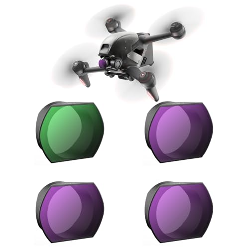 LENSKINS ND Filters for DJI FPV Drone, 4-Pack ND8 ND16 ND32 CPL Filter Set Compatible with DJI FPV...
