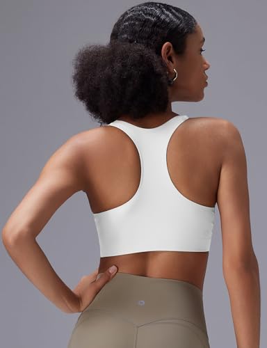 baleaf Sweatleaf Womens Zip Front Closure Sports Bras, Racerback Padded High Impact Yoga Workout Running Bra3