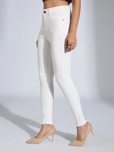 Image of Miss Chase Women's Skinny High Rise Regular /Cropped Length Stretchable Denim Jeans