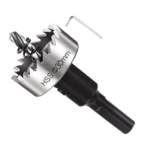 METALLIXITY Hole Saw 30mm 1-3/16" 4241 High Speed Steel for Metal Silver