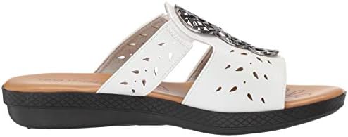 Easy Street Women's June Sandal with Ornament and Cutouts Slide, White, 6 N US | Image 5
