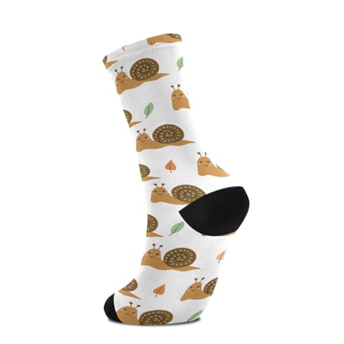Wusikd Cute Snail Socks for Women and Men Long Socks for Athletic Running 14