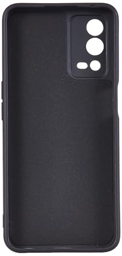Image of LIRAMARK Silicone Soft Back Cover Case with Micro-Fibre Cloth On Inner Side for Oppo A55 4G (Black)