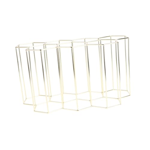 Soporte para Botellas de Vino de Hierro 7 Botellas Dorado miniatura 1