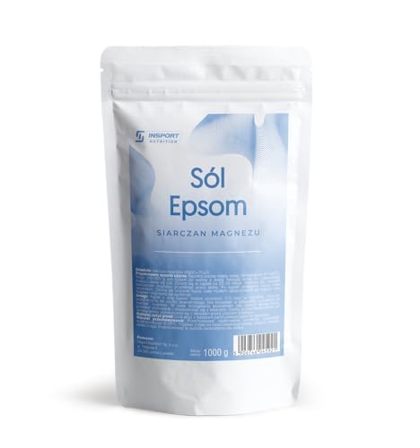 Sel pour le bain – Sulfate de magnésium – 1000 g – Poudre – Sel naturel – Source de magnésium concentrée – Emballage anti-fuite avec fermeture éclair – Doypack - INSPORT Nutrition