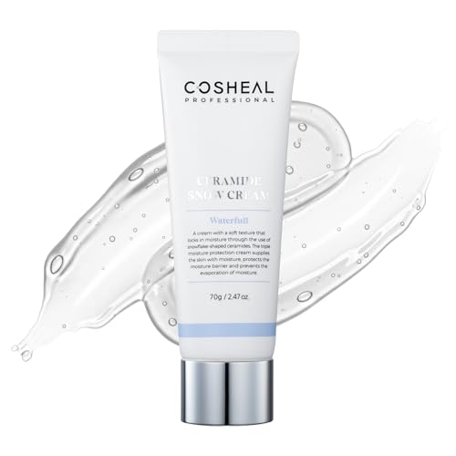 COSHEAL Ceramide Snow 2.47 oz, Cream Hydration & Skin Barrier Repair Gel Cream with Ceramide, Panthenol & Niacinamide, Provides Radiance & Moisture Protection, Hypoallergenic, Korean Skincare