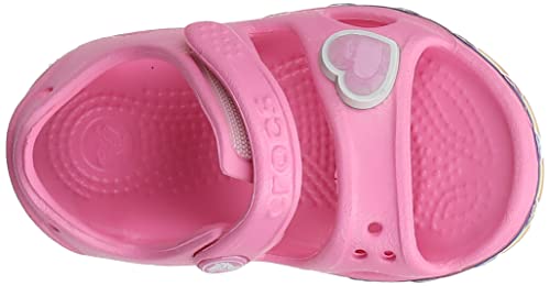 Sandália Crocs Fun Lab Rainbow Sandal K, Crocs, Unissex, Pink Lemonade, 30