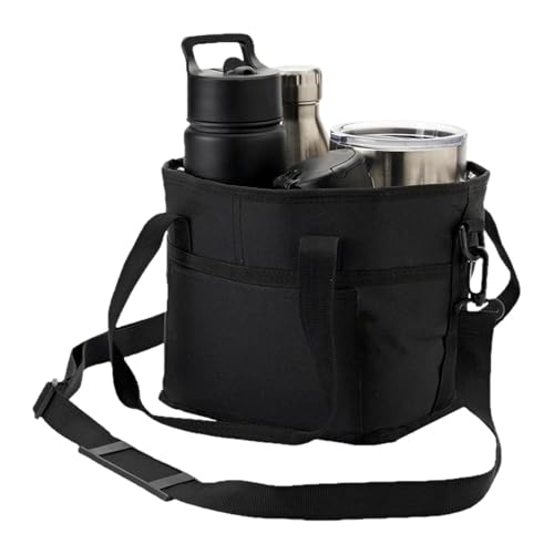 Transportadora de bebidas para camping, viajes y oficina con aislamiento para cuatro tazas
