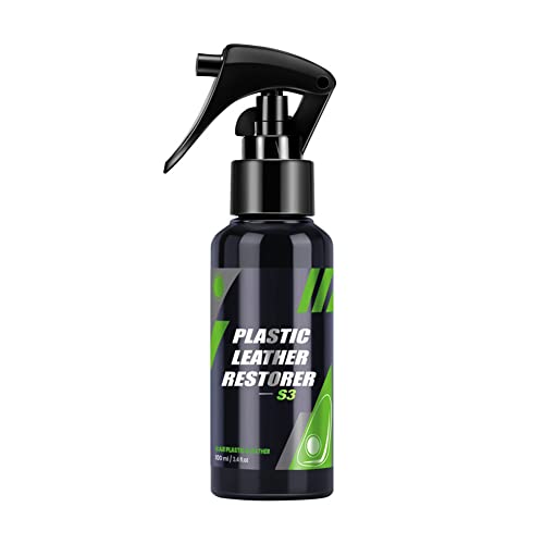 100ml Car Plastic Leather Care Agent,MoreChioce Car Interior Leather Seat Restorer Agent Liquid Plastic Cleaner Restorer Refurbishment Repair Agent for Car Interiors Exterior