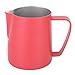 Tazza da caffè in acciaio inossidabile, tazza con ghirlanda in stile giapponese, tazza multifunzione, rivestimento in teflon 350 ml, adatta per caffetteria Latte Art(rosso)