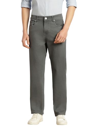 Image of Thomas Scott Men's | Cricket Club Collection | Mid-Rise | Straight Fit | Faded | 5 Pockets | Stretchable Jeans