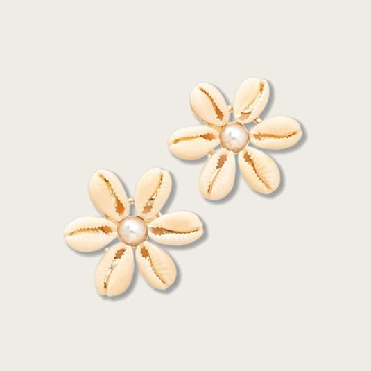 Boucles d'oreilles bohème fleurs et perles, le cadeau idéal pour femme - 5