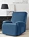 4-Piece Recliner Cover Velvet Recliner Slipcover Split Relax All-Inclusive Chair Cover for Large Recliner, Soft Thick Luxury Furniture Protector -Dark Grey
