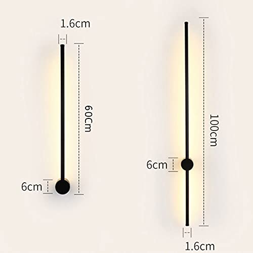 LAI HO Modern Simple Linear Tube LED Wall Lamp, Home Bedroom Living Room Surface-Mounted Sofa Background Wall Sconce Lighting Fixture