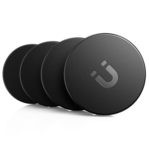 4 Pack Ultra Magnetic Holder for AirTag | Waterproof | Shatterproof | Minimalist Design | Compatible with Apple AirTag(1st&2nd gen) Extra 3M Tape for Optional Mounting for AirTag Case for Car -Black