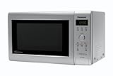 Panasonic NN-GD369MEPG Mikrowelle / 850 Watt / Grill 1100 Watt / 20 L Garraum / Silber / Pizzapfanne, 13 Gewichtsautomatikprogramme, elektronische Bedienung, Kindersicherung, Grillrost, nicht einbaufähig