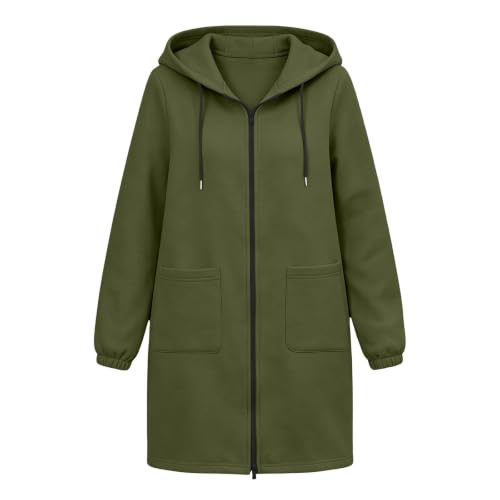 Long Zip Up Hoodie Women Trendy Full Zip Hoodies for Women Sherpa Jacket - image 4