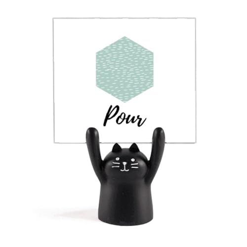 Porte-mémo chat noir à pois pour décorer la cuisine et retenir vos recettes