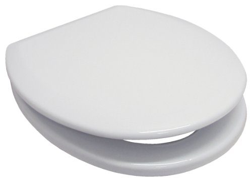 CARATTERISTICHE: Lunghezza 43 - 45 cm x Altezza 3.5 cm x Larghezza 37.5 cm, Set Fissaggio : Interasse degli attacchi regolabili (cerniere) da 14 a 18 cm. Cerniere in metallo cromato con chiusura ammortizzata, robuste. Asta filettata: Altezza 7 cm x M6. Montaggio: facile e veloce con tutti gli accessori necessari in confezione, con fix-clip (quick-fix), sostituito in 2 minuti! Anche facile da pulire, Seduta Comoda