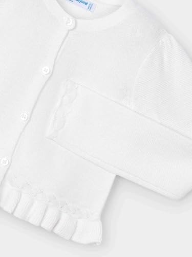 Mayoral Braid Knit Cardigan for Girls White3