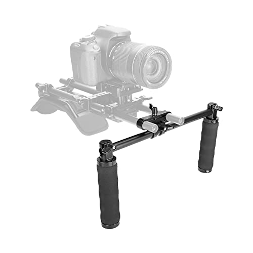 SZRIG Handle Grips Front Handbar Clamp Mount with 15mm Rod Clamp for 15mm Rod Support System Shoulder Rig(Black) - Image 3