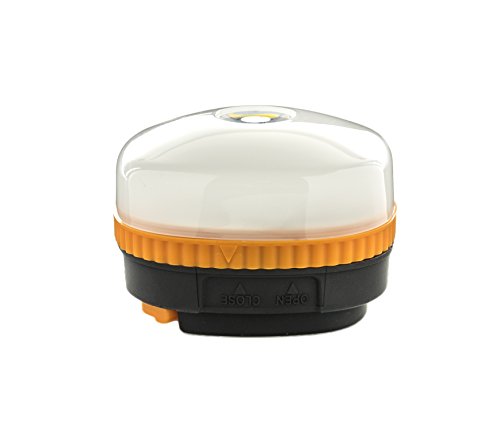 MaxMiles Led Camping Lantern Backpacker's Tent Lantern Battery Powered Camping Flashlight Hiking Lightweight Red Sos (Orange)