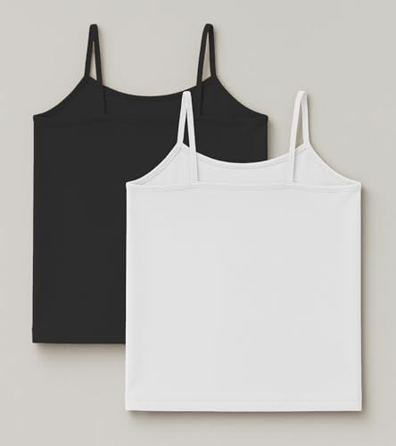 Image of Kurve Girl's Sleeveless Tank Top - Stretch Undershirts Cami Camisole, UV Protective Fabric, Rated UPF 50+ (Made in USA)
