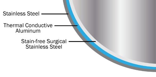 True Induction Stainless Steel Multi-Ply Clad Dishwasher Safe Gourmet Small Saute Pan (Egg Skillet) #TOP4