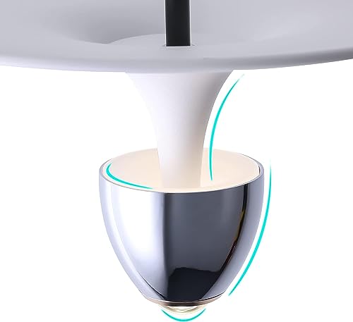 Plafonnier grand salon éclairage puissant 8 tubes LED E27 Sn - 3