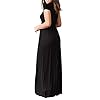 VIISHOW-Womens-Short-Sleeve-Floral-Dress-Loose-Plain-Maxi-Dresses-Casual-Long-Dresses-with-Pockets VIISHOW Women's Short Sleeve Loose Plain Maxi Dresses Casual Long Dresses with Pockets(Black, Large)
