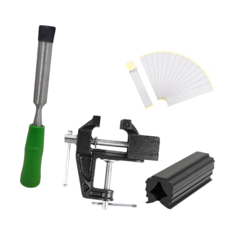 Vaveren Golf Club Grip Kit Table Vise Regripping Supplies 15 Tape Strips Easy to Use Gripping Set Grip Tape Remover Rubber Vise Clamp, Green Handle
